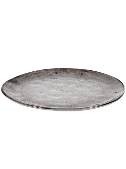 Тарелка обеденная, керамика, 26 см, круглая, Stone Dark, Fioretta, TDP574/DMD041