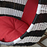 Подвесное кресло Кокон, 1-мест, 90х200 см, 100 кг, Корсика, венге-белое, ротанг, подушка красная, D43 - фото 2