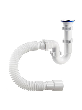 Сифон для мойки, трубный, 1