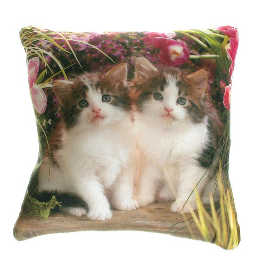 Подушка-антистресс Штучки, к которым тянутся ручки Антистрессовая Кошки 11аск01ив, 35х35 см