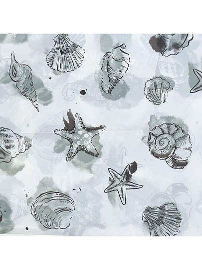 Штора для ванн 180х180 см, полиэстер, Вилина, Посейдон, черная, 6984-007-black