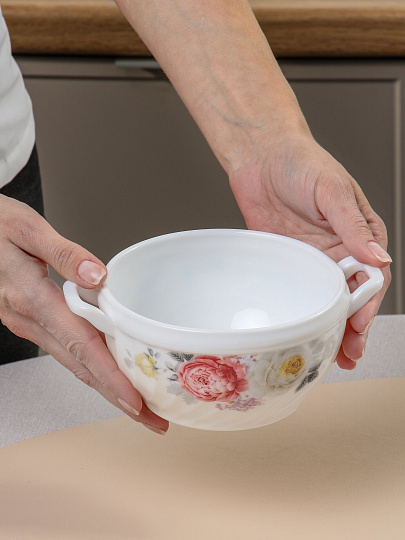 Бульонница стеклокерам, 750 мл, с ручкой, Мелисса, Bonjart, 750-1762