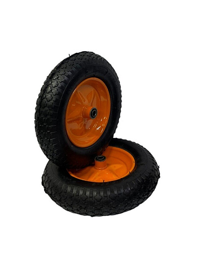 Колесо для тачки 3.50-8, втулка D16 мм, пневматическое, Mawipro, PR2516