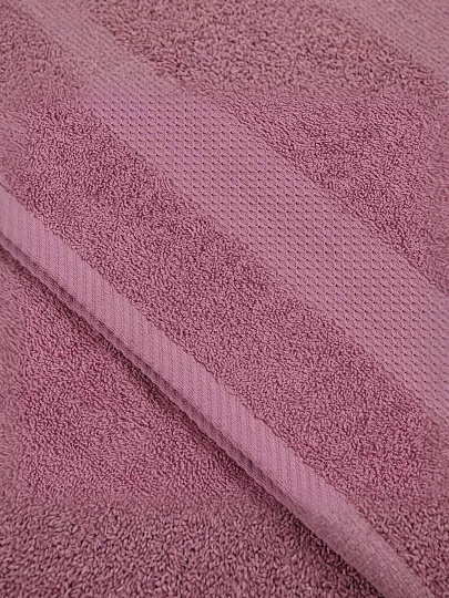Полотенце банное 50х90 см, 100% хлопок, 380 г/м2, Грация, Silvano, темный/сухая роза, Узбекистан, AI-3105030