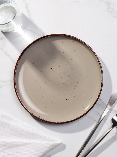 Тарелка десертная, керам, 20 см, Pollen lite, Daniks, капучино