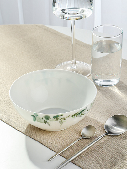 Салатник стеклокерамика, круглый, 18х7 см, 0.95 л, Эвкалипт, Daniks, LHW-70