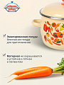 Кастрюля эмалированная сталь, 4 л, крышка сталь, сферический, Сибирские товары, Перцы, 1MC201P, индукция - фото 3