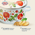 Кастрюля эмалированная сталь, 3 л, с крышкой, крышка сталь, цилиндрическая, Сибирские товары, Каприче, 3MD181P, белая, индукция - фото 8