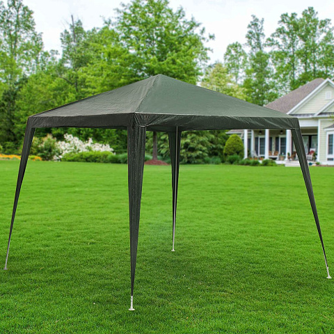 Тент-шатер зеленый, 2.4х2.4х2.4 м, четырехугольный, с толщиной трубы 0.6 мм, Green Days