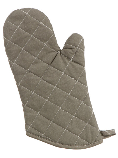 Прихватка-варежка 32х18 см, 100%пэ, серая, B180051