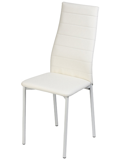 Стул 400х360х460 мм, белый на белом матовом, сиденье квадратное, на металлических ножках, Джокер NEO