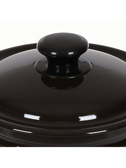 Кастрюля эмалированная сталь, 4 л, крышка сталь, с декором, цилиндрическая, Керченский металлургический завод, Карри, 41704-142/6-У4