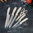 Набор ножей 7 предметов, 20, 20, 12.5, 20, 9 см, нержавеющая сталь, рукоятка пластик, с подставкой, пластик, Daniks, Agat, S-K143201-T7 - фото 14