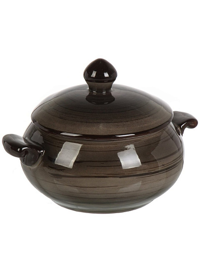 Горшок керамика, 0.4 л, Графит, Y4-9033