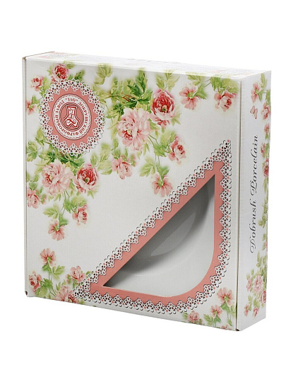 Ваза для фруктов, 3 яруса, керамика, 24 см, Добрушский фарфоровый завод, Идиллия Белье, 9С1289Ф34