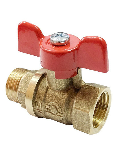 Кран для воды, 3/4", г-ш, латунь, ручка-бабочка, DN 20, Valfex