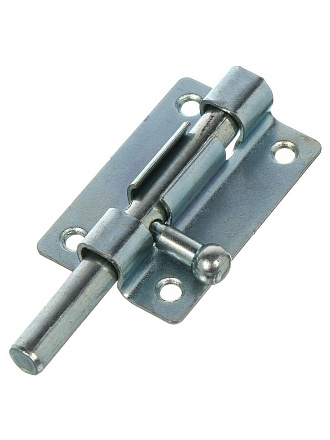 Задвижка дверная накладная, пустотельный ригель, Кунгур, 50 мм, 3Т5, 3 234, цинк