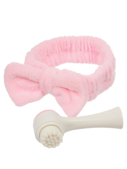 Набор для ухода за лицом, полимер, полиэстер, повязка и массажер для умывания, в ассортименте, Y4-11510