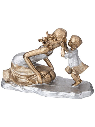 Статуэтка полистоун, Мама с дочкой, 15.5х6.5х10 см, 162-1199