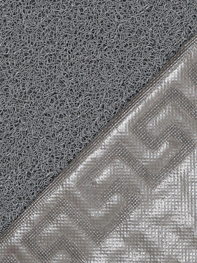 Коврик придверный, 60х90 см, прямоугольный, резина, серый, Spongy Меандр, Sunstep, 38-321