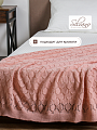 Плед 1.5-спальный, 130х170 см, вязаный, 100% полиэстер, Silvano, Теплые объятия, розовый, однотонный, A120037 - фото 3