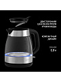 Чайник электрический Polaris, PWK 1211CGL Water Way Prо, 1.2 л, 2200 Вт, скрытый нагревательный элемент, стекло - фото 12