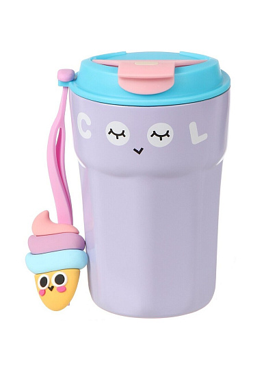 Термокружка нержавеющая сталь, 350 мл, Cool, сиреневая, Y4-9293