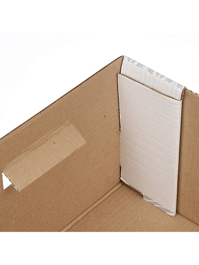 Коробка для хранения, 1 секция, с крышкой, складная, 37х28х18 см, гофрокортон, с ручкой, белый/бурая, Листья, Д20104/№2