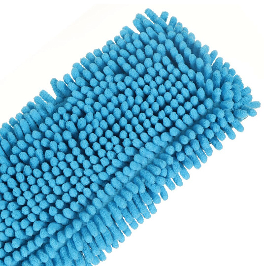 Швабра плоская, микрофибра, голубая, Аквамаг, TB-031