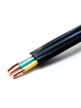 Кабель ВВГп нг (А), 3х2.5 мм², 100 м, медь, силовой, ГОСТ, черный, ККЗ