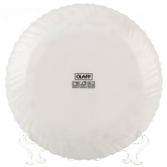 Тарелка обеденная, стеклокерамика, 24 см, круглая, Мануэла, Olaff, 210-21003