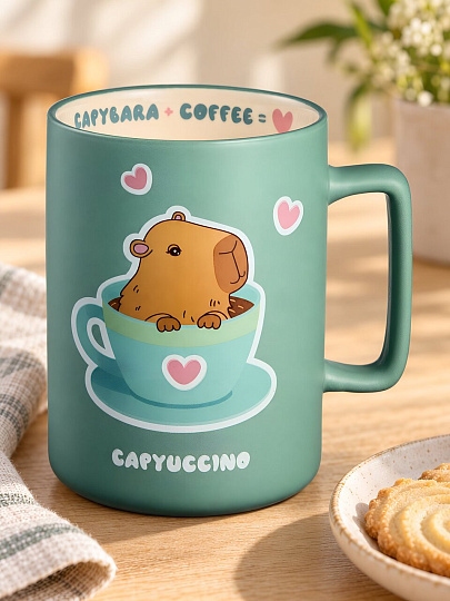 Кружка фарфор, 400 мл, Capybara+Coffee, Lefard, 260-998