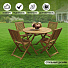 Мебель садовая Green Days, Комфорт, дерево, стол, 100х72 см, 4 стула, 160 кг, DS-DT03-1 - фото 15
