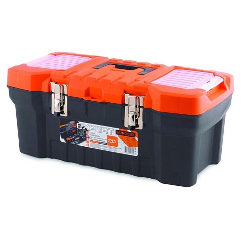 Ящик для инструментов, 20 '', 26х51х22 см, пластик, Blocker, Expert, черный, оранжевый, BR3931ЧРОР
