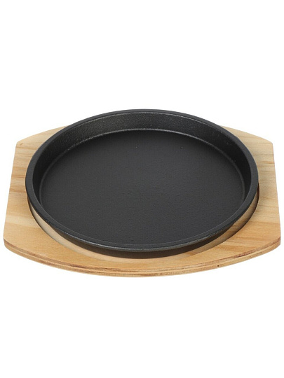 Сковорода чугун, 21.5х2 см, с подставкой, Y4-8875