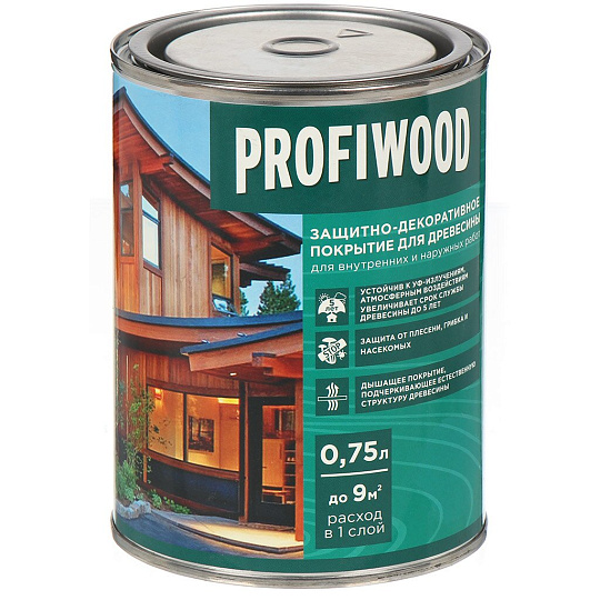 Пропитка Profiwood, для дерева, защитно-декоративная, махагон, 0.7 кг