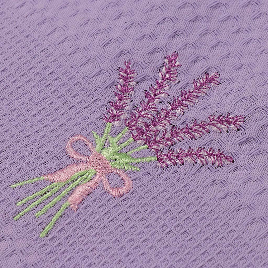 Набор полотенец кухонных 2 шт, 40х60 см, вафельный, Bella Carine, Лаванда, лавандовый, фиолетовый, Турция, FTS-P2-2