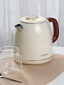 Чайник электрический RasheL, R-440-20, кремовый, 2 л, 1800 Вт, скрытый нагревательный элемент, нержавеющая сталь