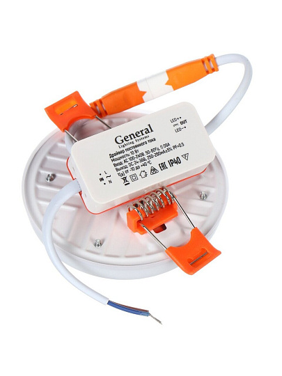 Светильник светодиодный 10BT-4К, 10 Вт, 4500 К, с креплением под любое отверстие 45-80 мм, нейтральный белый свет, General Lighting Systems, 412179