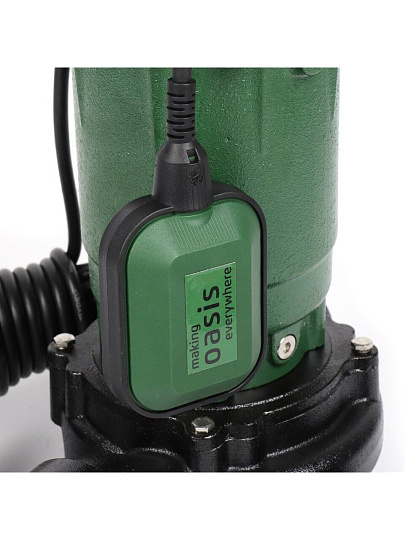 Насос фекальный, Oasis, 1500 Вт, максимальный напор 13 м, 15.6 м³/ч, 1500/13R