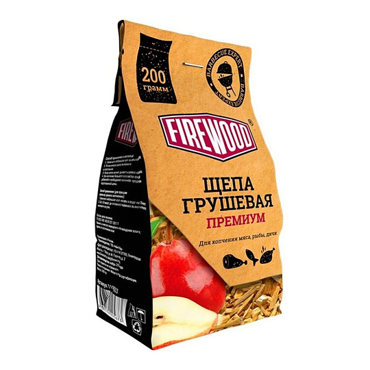 Щепа для коптильни 0.2 кг, груша, Firewood, 110503