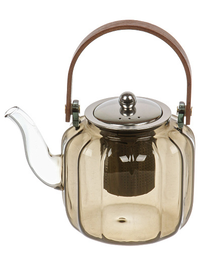 Чайник заварочный стекло, 1.2 л, с ситечком, Barouge, Seven ideas, BF-525