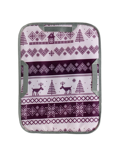 Ледянка ткань, прямоугольная, 40х54 см, наполнитель порилекс, 3 ручки, черничная, Nika, Скандинавский, ЛПП4054/СЧ