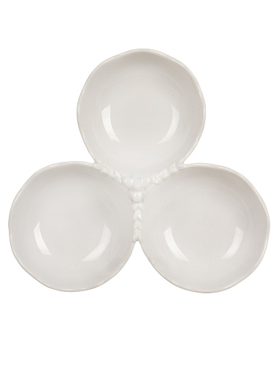 Менажница керамика, 24х24х7 см, 3 секции, Lefard, София, 763-096