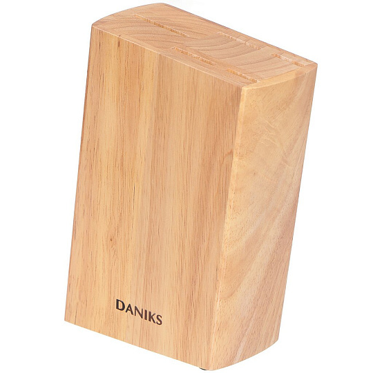 Подставка для ножей, дуб, 17х7.3х21.5 см, Daniks, Лавиано, YW-ST021