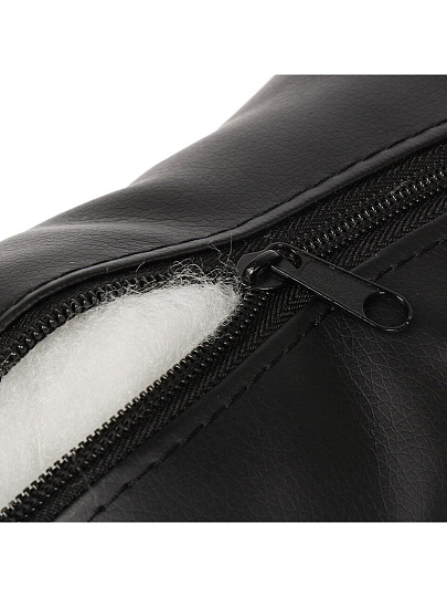 Подушка-подголовник 26х17, на сиденье, косточка, Nova Bright, 48104, черная