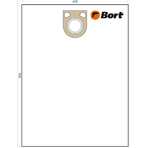 Комплект мешков пылесборных для пылесоса BORT BB-01U, 93411379