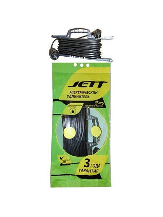 Удлинитель бытовой 1 гнездо, 30 м, 2х1.5 мм², на рамке, Jett, РС-1, 157-030