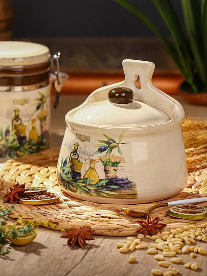 Банка для соли, доломит, 0.5 л, с крышкой, Daniks, Левадия