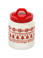 Банка для сыпучих продуктов, доломит, 0.55 л, 10х10х14 см, с крышкой, Daniks, Олени - фото 2